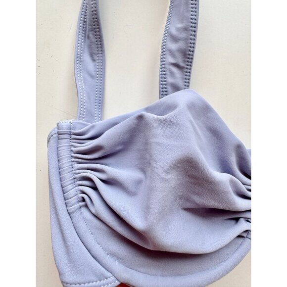 BELLE THE LABEL Oracle Periwinkle Blue Underwire Balconette Bikini Top, Size L - Picture 7 of 13